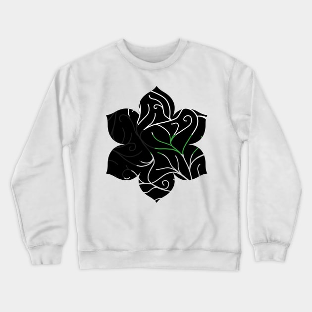 Black Velvet, Demiromantic Flag Vines Crewneck Sweatshirt by StephOBrien